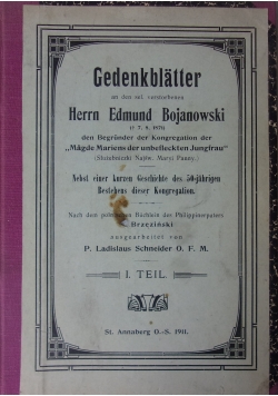 Gedenkblatter, 1911 r.
