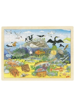Puzzle zwierzęta nadmorskie i podwodne 96