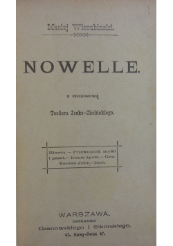 Nowelle, 1899r.