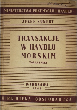 Transakcje w handlu morskim 1948 r.