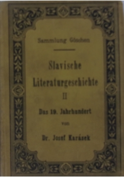 Slavische Literaturgeschichte II, 1906r.