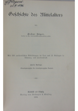 Geschichte des mittelalters, 1894 r.