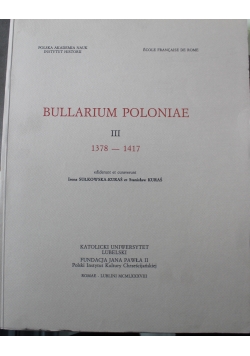Bullarium Poloniae III