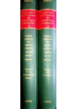 Elsevier s dictionary of industrial chemistry 2 tomy