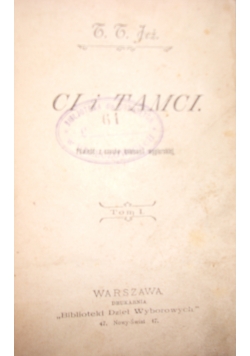 Ci i tamci, 1899r.