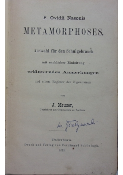 Metamorphoses, 1873 r.