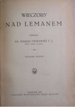 Wieczory nad Lemanem, 1923 r.