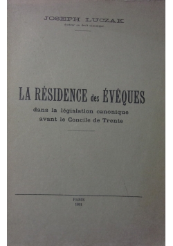 La Residence des Eveques, 1931 r.