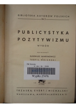 Publicystyka pozytywizmu, 1948r