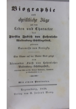 Biograpfie und christliche Zuge ,1838r.