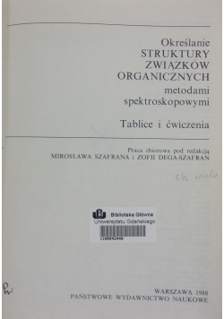 Określanie struktury związków organicznych