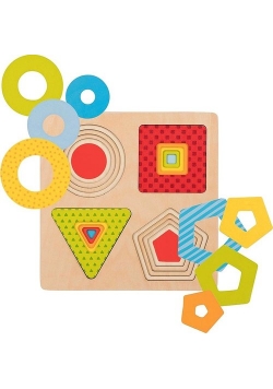 Puzzle warstwowe 4 kształty geometryczne