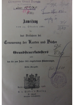 Anweisung, 1906 r.