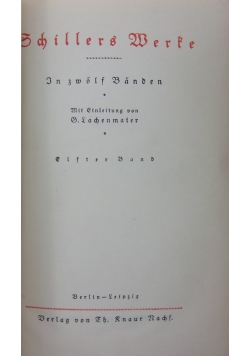 Schillers Werke, 1920 r.