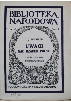 Uwagi nad rządem Polski 1924 r.