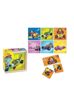 Drewniane klocki małe Mickey and the Roadster Race