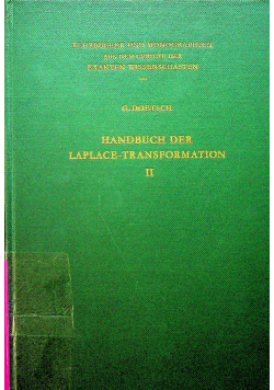 Handbuch der laplace tranformtion II