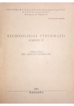 Technologia typografii