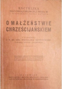 Encyklika o małżeństwie chrześcijańskiem, 1931 r.