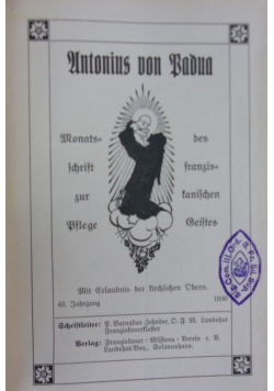 Monatsschrift zur Pflege des franziskanischen Geistes. 1936 r.