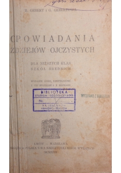 Opowiadania z dziejów ojczystych, 1922 r.