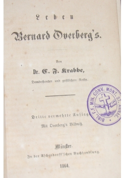 Leben Bernard Dverberg;s, 1864r.