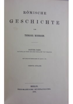 Romische Geschichte, 1909 r.