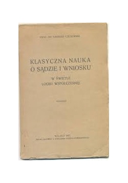 Klasyczna nauka o sadzie i wniosku 1927 r.