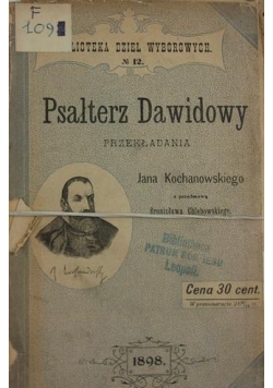 Psałterz Dawidowy, 1898 r.