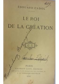 Le Roi de la Creation, 1893r.