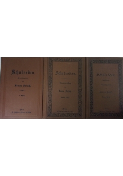 Scholreden , zestaw 3 książek, 1899r.