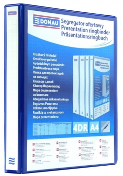 Segregator ofertowy DONAU, PP, A4/4RD/50, niebieski
