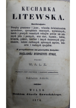 Kucharka Litewska 1874 r