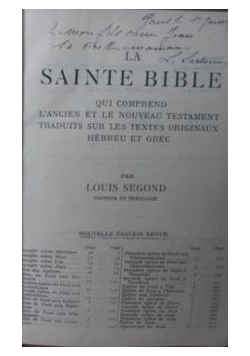 La Sainte Bible, 1930r.