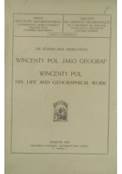 Wincenty Pol jako geograf ,1923 r.