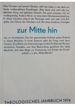 Theologisches jahrbuch 1974