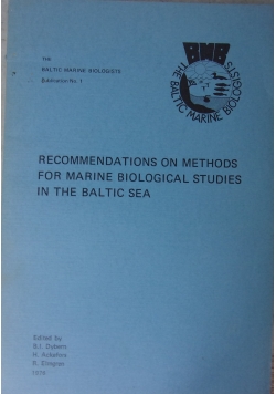 Recommendations on Methods for Marine biological studies in the Baltic sea