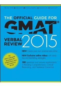 The Official Guide for GMAT Verbal Review 2015