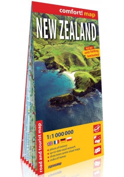 Nowa Zelandia New Zealand laminowana mapa samochodowo-turystyczna 1:1 000 000