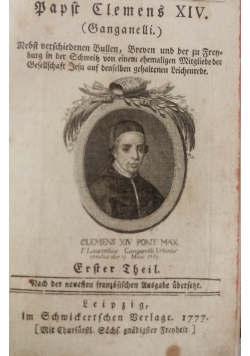 Briefe Papst Clemens XIV, 1777 r.