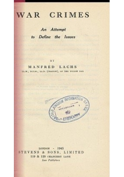 War Crimes,1945r.