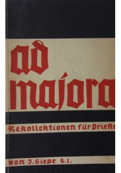 Ad majora rekollektionen fur priester, 1934 r.