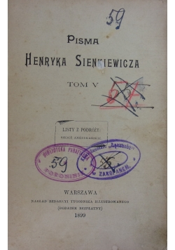 Pisma Henryka Sienkiewicza. Tom V, 1899 r.
