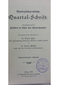 Quartal=Schrift,1913r.