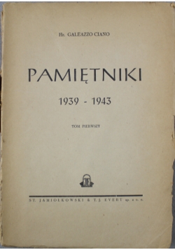 Pamiętniki 1939 do 1943 1949 r.
