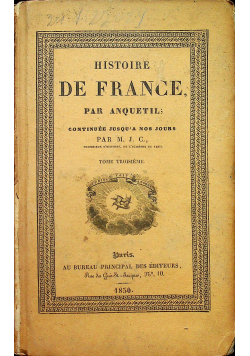 Histoire de France tome III 1830r