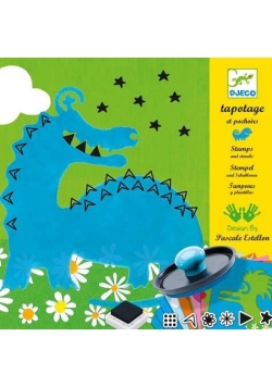 Zestaw ze stempelkami i szablonami - Dinozaur