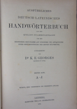 Ausfuhrliches Deutsch-Laateinisches  1870r.