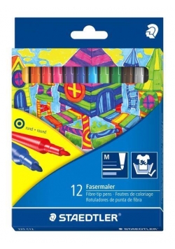 Flamastry szkolne NC 12 kolorów STAEDTLER