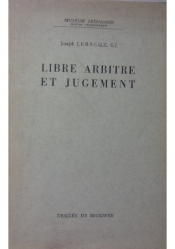 Libre Arbitre et Jugement
